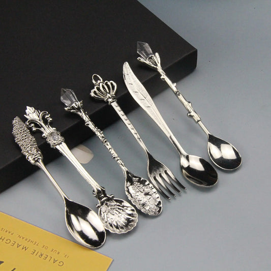 Vintage Royal Coffee Spoon Set of 6 for Desserts