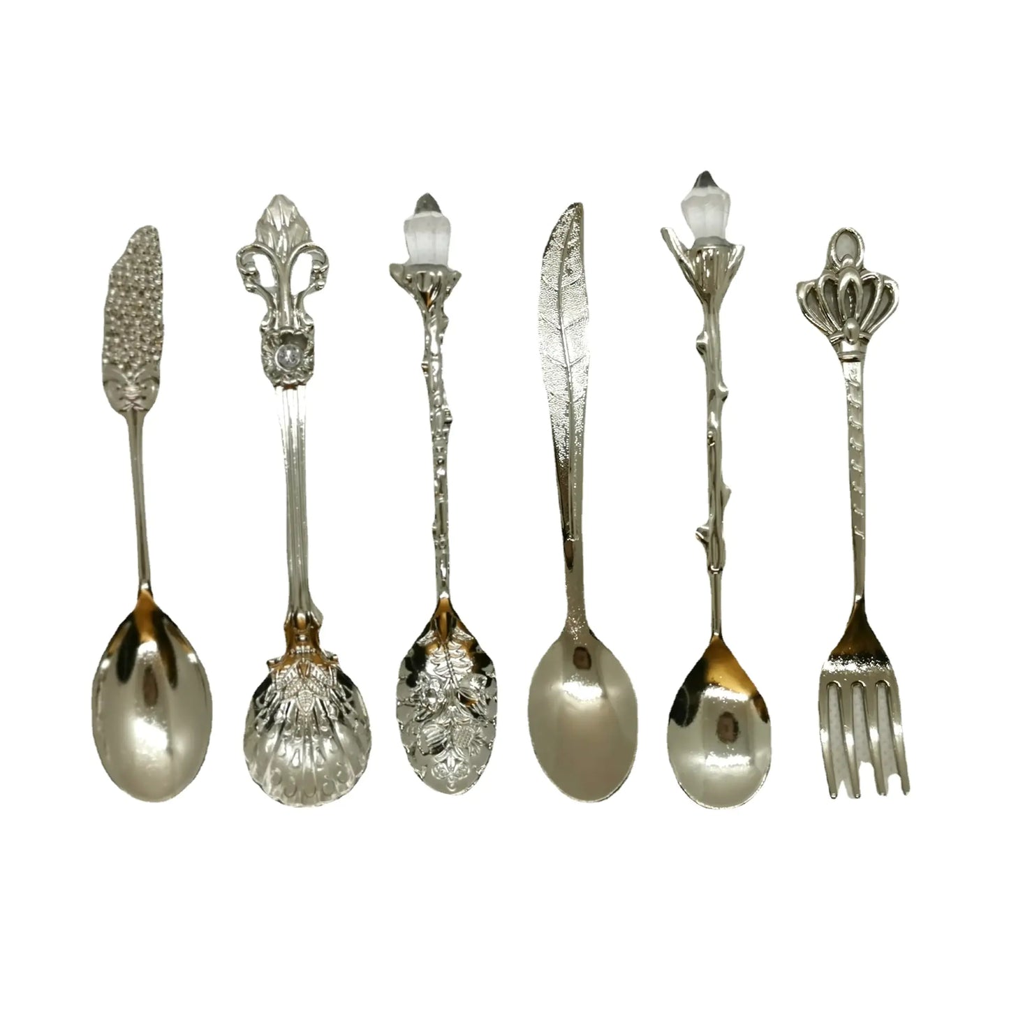 Vintage Royal Coffee Spoon Set of 6 for Desserts
